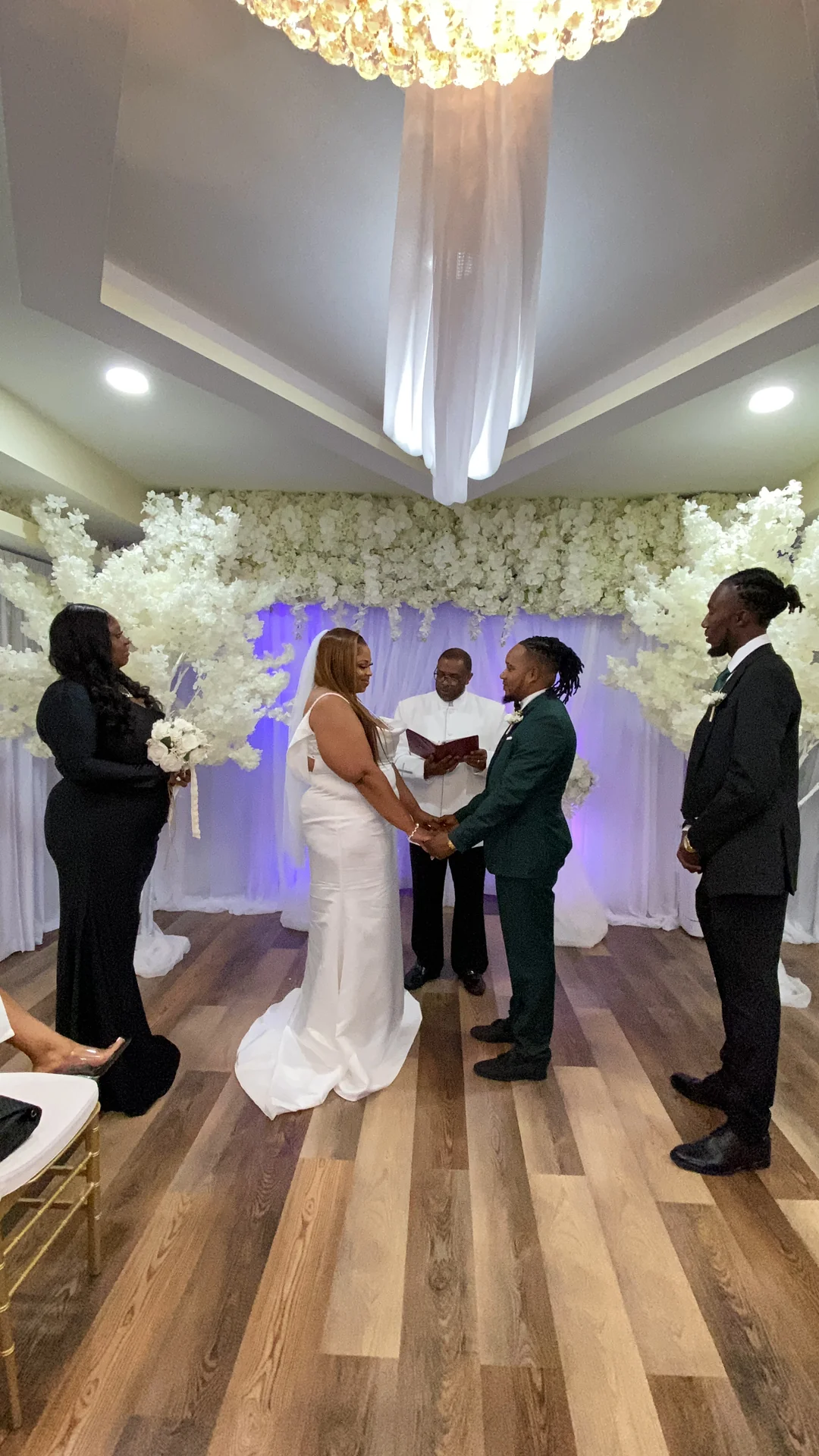 Couple exchanging vows at the ceremony