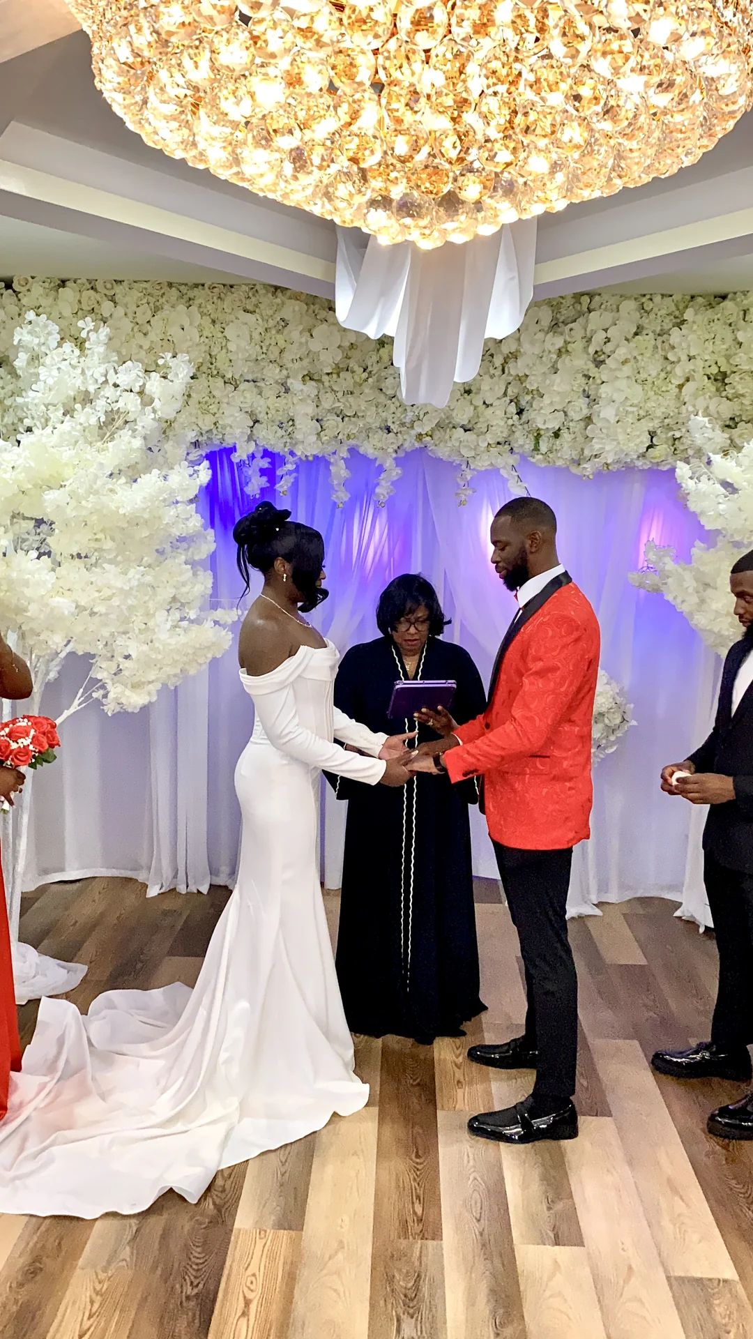 Couple exchanging vows during the ceremony